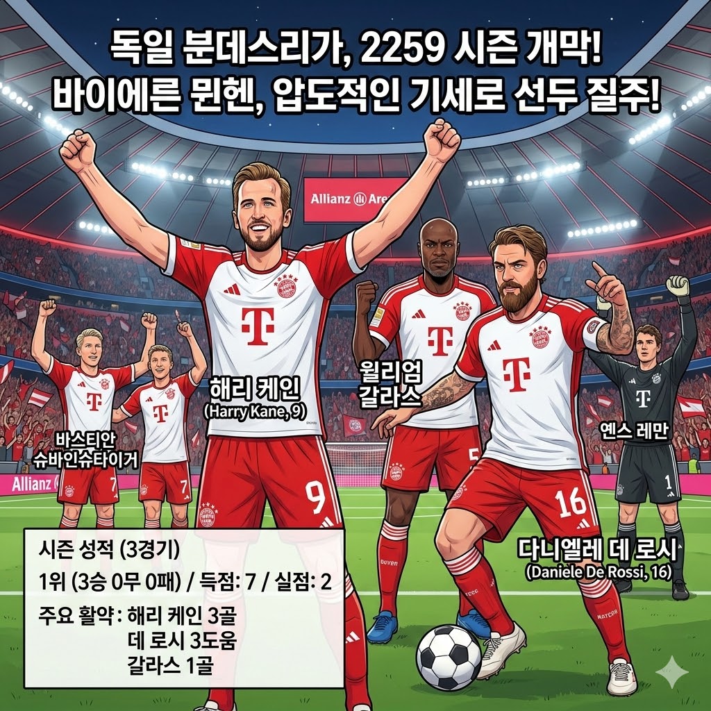 [분데스리가 개막] 뮌헨, 초반부터 폭풍 질주!